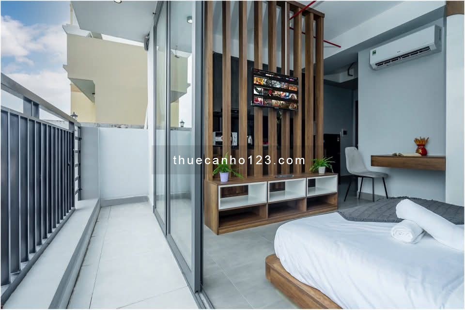 Căn Hộ Mới 1 Phòng Ngủ Ban Công, Full Nội Thất, Thang Máy.Ngay Nguyễn Gia Trí, Hutech, Hồng Bàng,...
