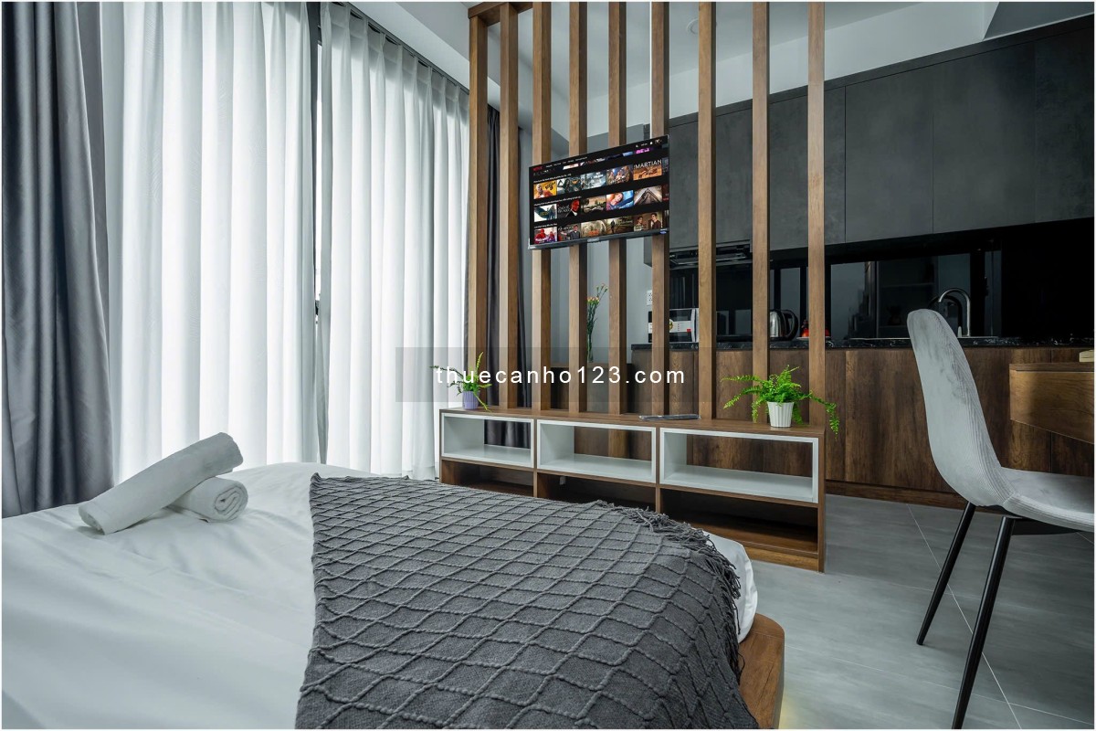 Căn Hộ Mới 1 Phòng Ngủ Ban Công, Full Nội Thất, Thang Máy.Ngay Nguyễn Gia Trí, Hutech, Hồng Bàng,...