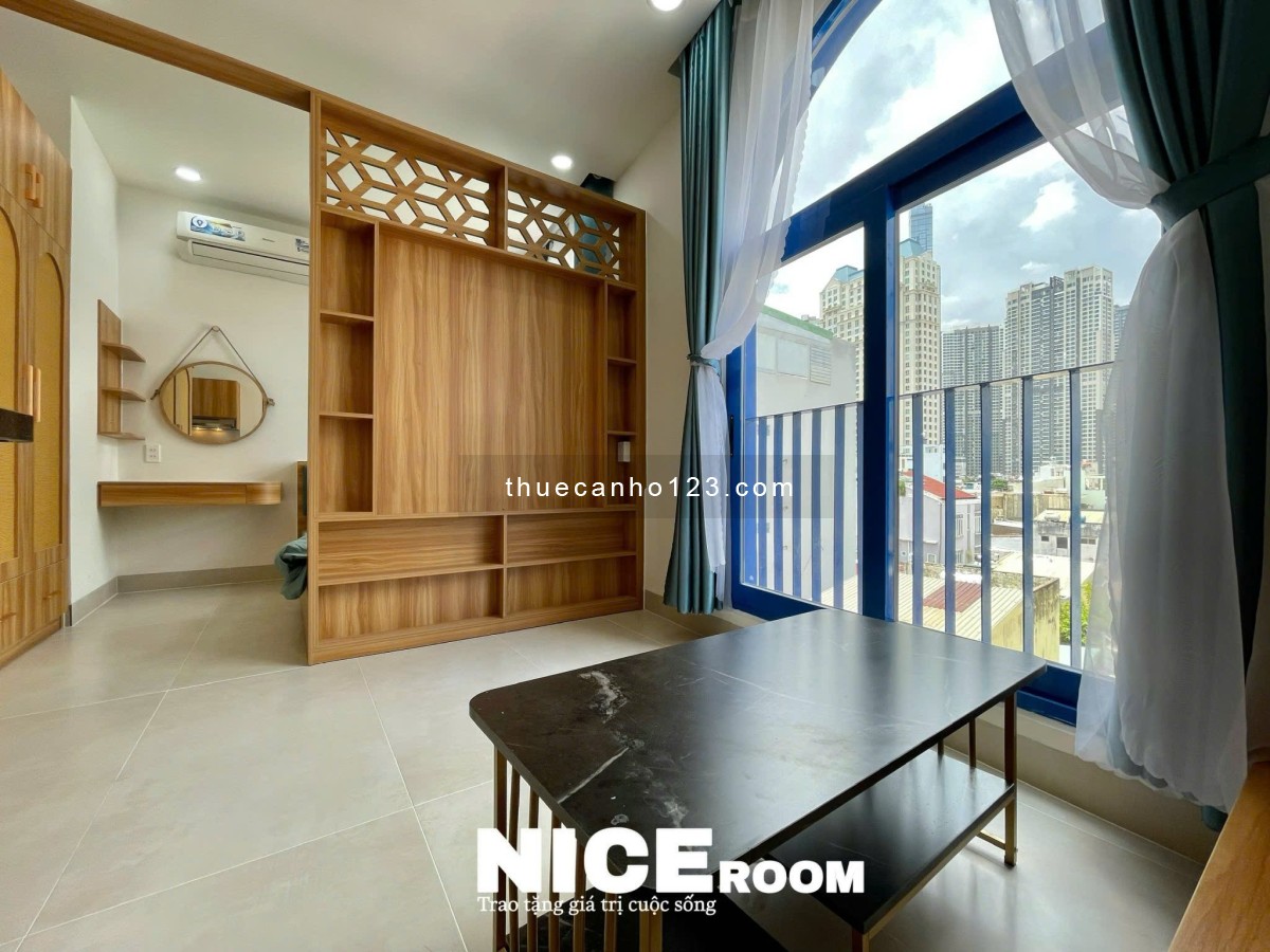 Toà Căn Hộ Mới, 1 Phòng Ngủ Ban Công, Full Nội Thất. Thang Máy. Trung Tâm Bình Thạnh, Giáp Quận 1