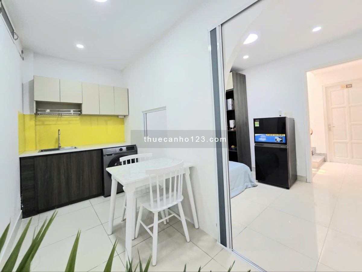 Căn hộ cho thuê 1PN Máy giặt riêng gần chung cư Hà Đô, đầy đủ nội thất tiện nghi