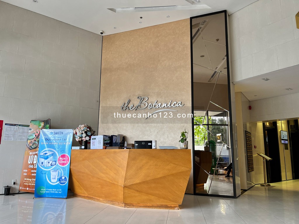 Cho thuê căn hộ The Botanica Tân Bình:75m2, 2PN, 2WC, Nội thất đầy đủ, ở liền