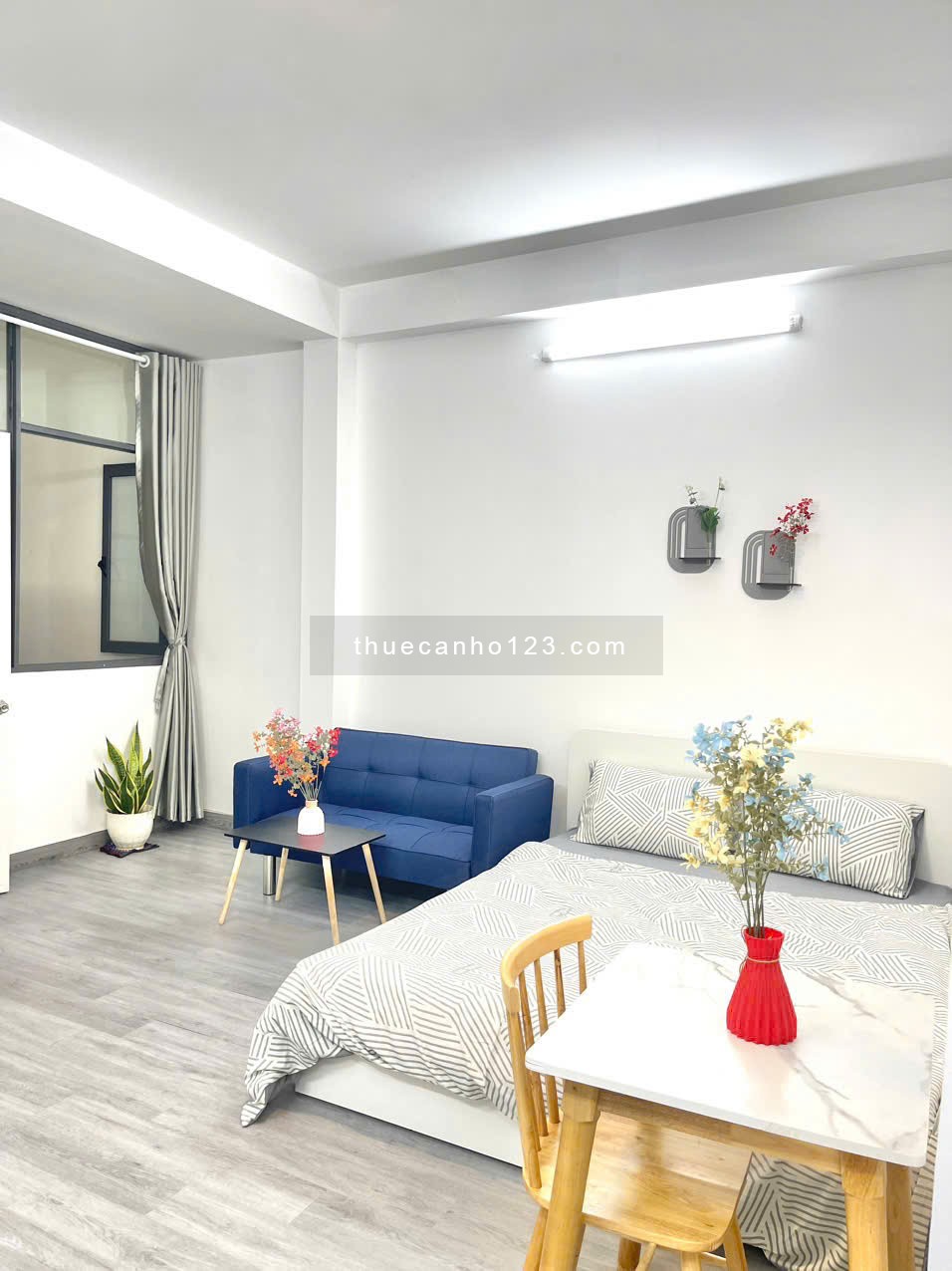 Cho thuê căn hộ ngay Hutech, P25, Bình Thạnh, 1 phòng ngủ full nội thất, giặt riêng, cách Metro 2ph