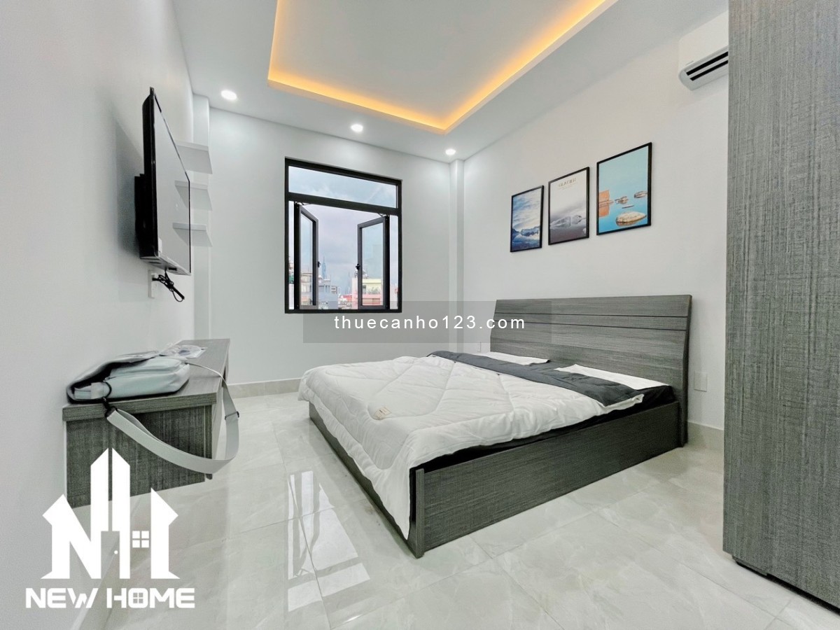 1PN tách bếp, cửa sổ thoáng mát, full nội thất, tone trắng, máy giặt riêng, hút mùi, gần Trường Sa