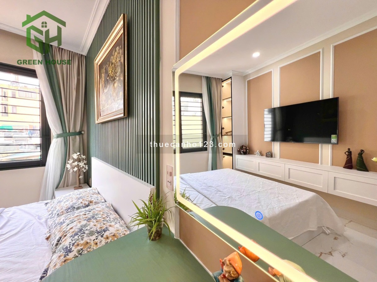 1PN tách bếp, Full nội thất, máy giặt riêng, tone trắng hiện đại, gần Landmark, Q1, Q3, Ngô Tất Tố