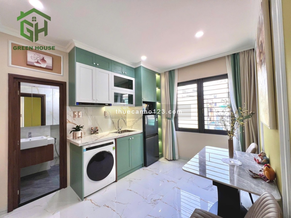 1PN tách bếp, Full nội thất, máy giặt riêng, tone trắng hiện đại, gần Landmark, Q1, Q3, Ngô Tất Tố