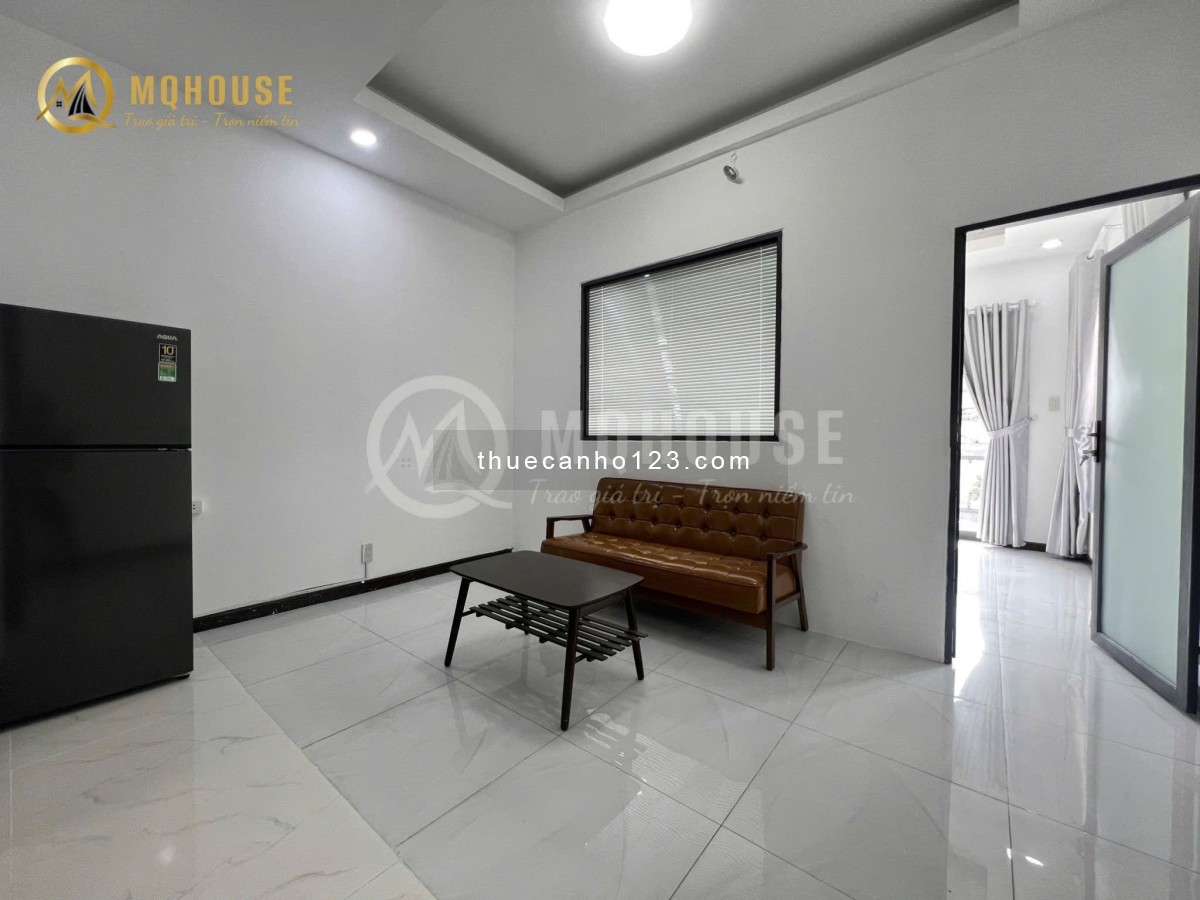 Cho thuê căn hộ 1PN 45m² ban công - Full nội thất, cách 500m đến trường Văn Lang CS2 và CS3