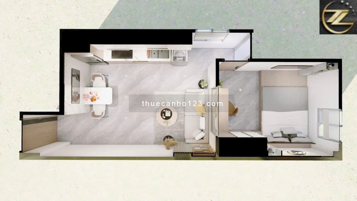 Căn hộ 1 phòng ngủ full tiện nghi với gian bếp chuẩn chỉnh vibe sang trọng giữa trung tâm Tân Bình