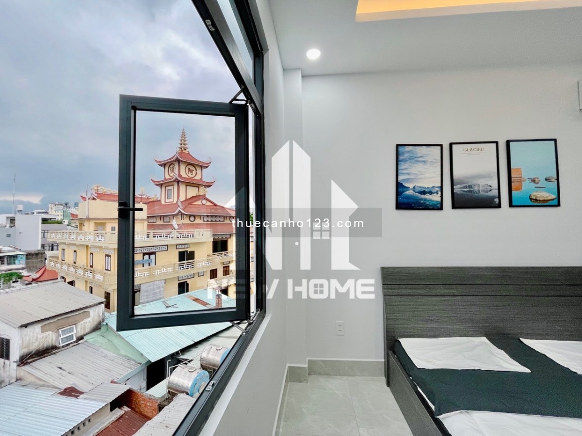 Cho thuê căn hộ ngay chợ Bà Chiểu - 1PN full nội thất - Giáp Q1 - Thang máy - Giặt riêng