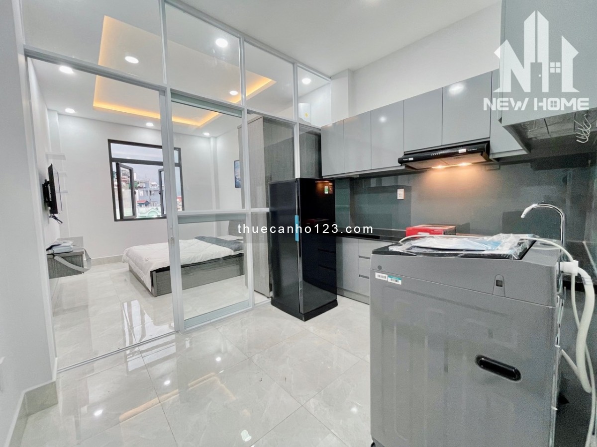 Cho thuê căn hộ ngay chợ Bà Chiểu - 1PN full nội thất - Giáp Q1 - Thang máy - Giặt riêng