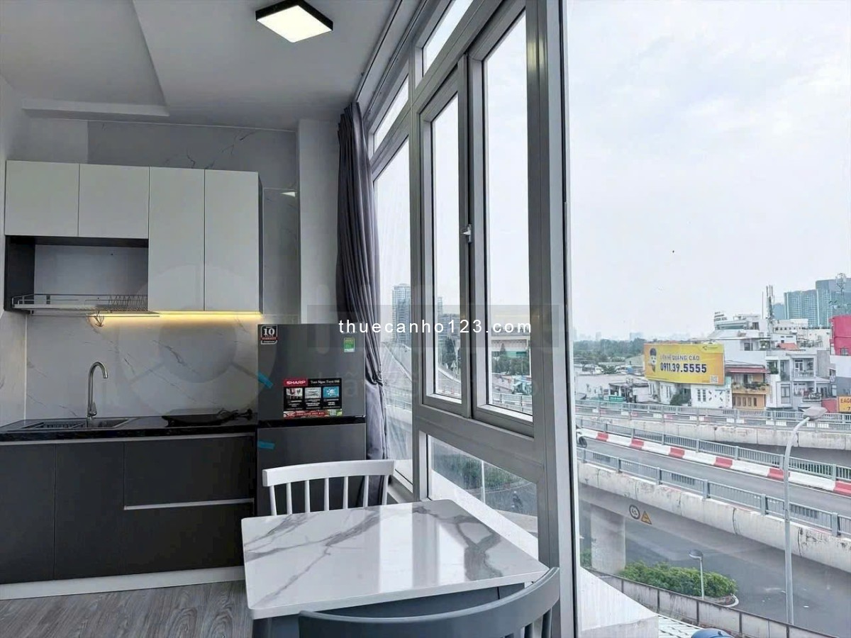 Cho thuê căn hộ Bình Thạnh_Studio 35m2_Cửa sổ trời_Sát Đại Học UEF_Chợ Phan Văn Hân_Ngã Tư Hàng Xanh