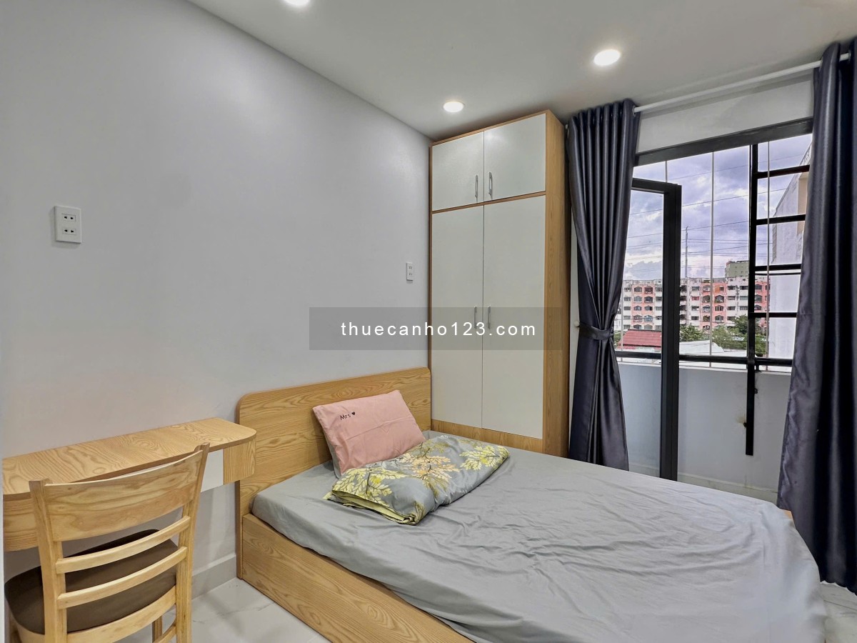 Phòng sinh viên Văn Lang, Bình Thạnh - Studio máy giặt riêng, thang máy, full nội thất như hình