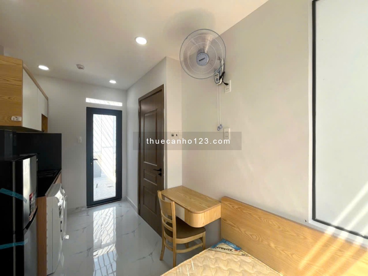 Phòng sinh viên Văn Lang, Bình Thạnh - Studio máy giặt riêng, thang máy, full nội thất như hình