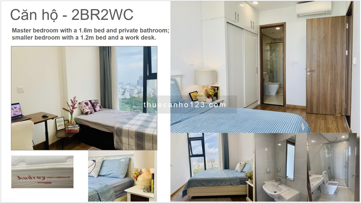 Chính chủ cho thuê căn hộ Hr3 - 2pn2wc - Hướng Nam mát mẻ - Full Nt giá 18tr
