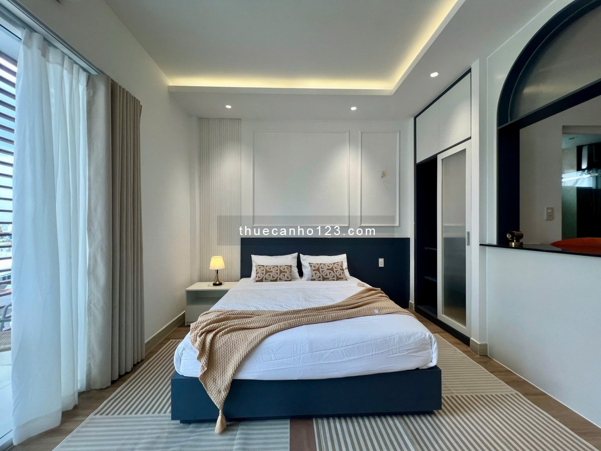 Cho thuê căn hộ - 1PN Full nội thất - 30m2- BAN CÔNG - Thang máy - Giặt riêng - Ngay cầu Thị Nghè Q1