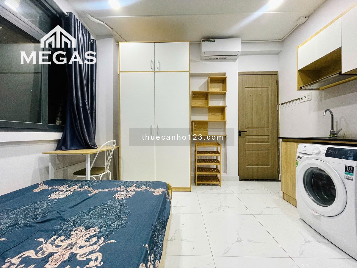 Phòng sinh viên Văn Lang, Bình Thạnh - Studio máy giặt riêng, thang máy, full nội thất như hình