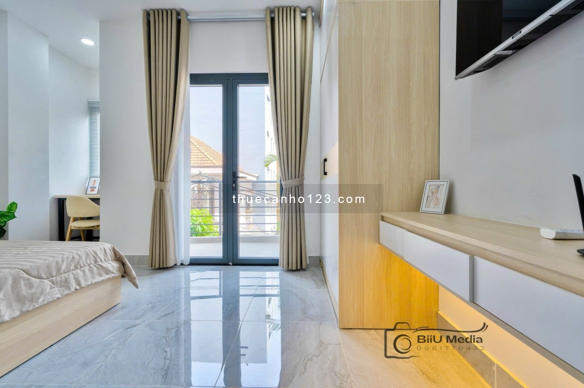 Trống Lại Căn Hộ 1PN Ban Công Decor Tối Giản Tinh Tế - Full Nội Thất - Khu Dân Trí Cao Yên Tĩnh