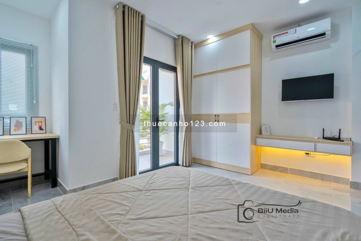 Trống Lại Căn Hộ 1PN Ban Công Decor Tối Giản Tinh Tế - Full Nội Thất - Khu Dân Trí Cao Yên Tĩnh