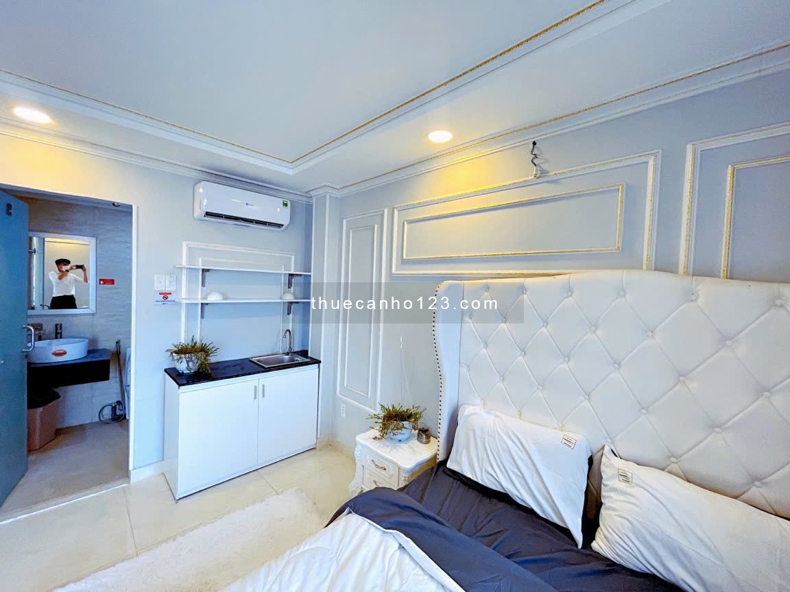 Cho thuê căn hộ Bình Thạnh - Studio full nội thất - Thang máy - Gần UEF - HIU - Hutech