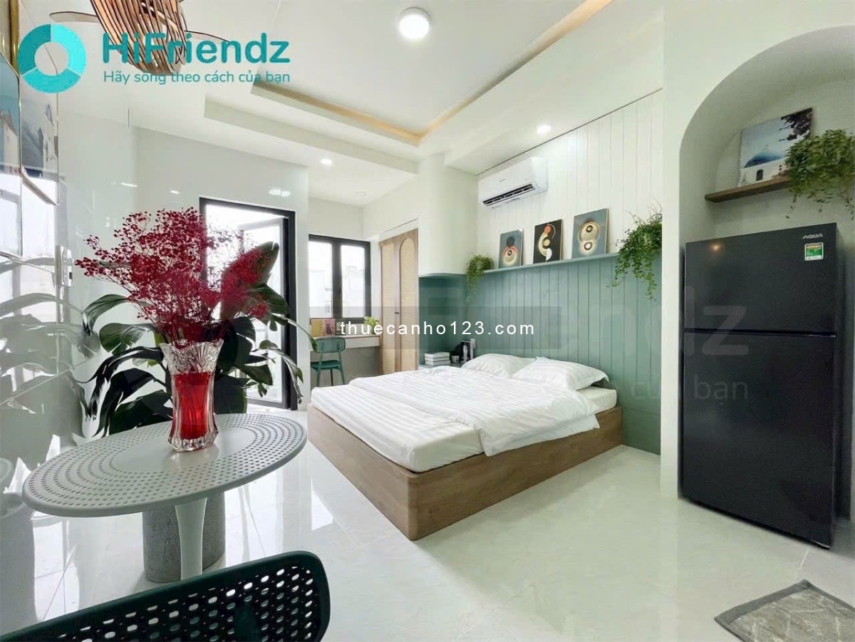 Cho thuê chung cư mini 45m2 ban công ngay Đại học Văn Lang cơ sở 3 - Ngay Đặng Thùy Trâm - Thang máy