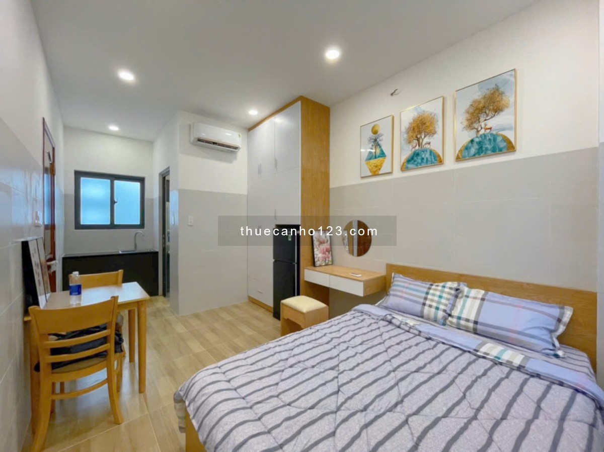 ️️Studio Cửa sổ lớn - Full Nội Thất - Thang Máy - Gần chợ Hoàng Hoa Thám - Nhà ga T3