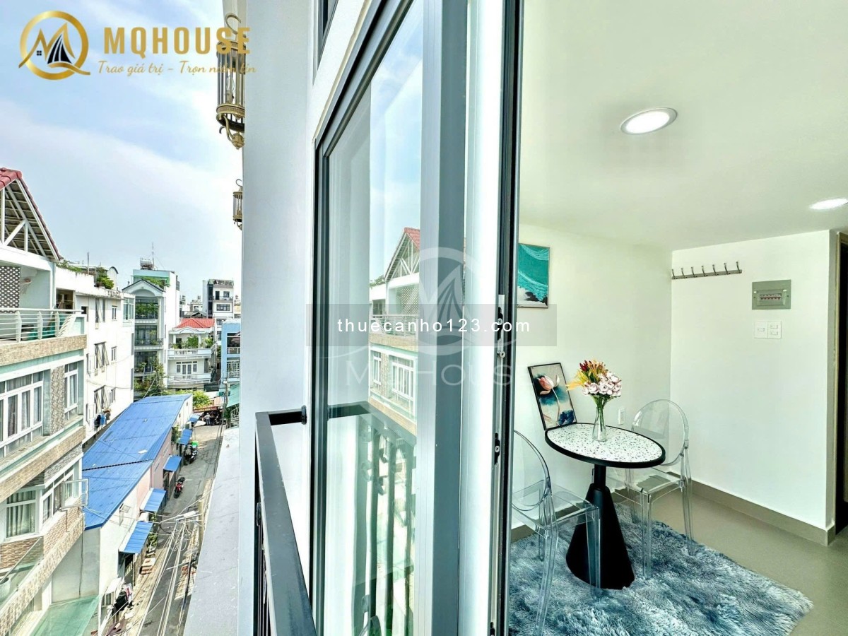 Căn hộ Duplex Ban công - Full Nội Thất - Thang Máy - gần chợ Hoàng Hoa Thám - nhà ga T3