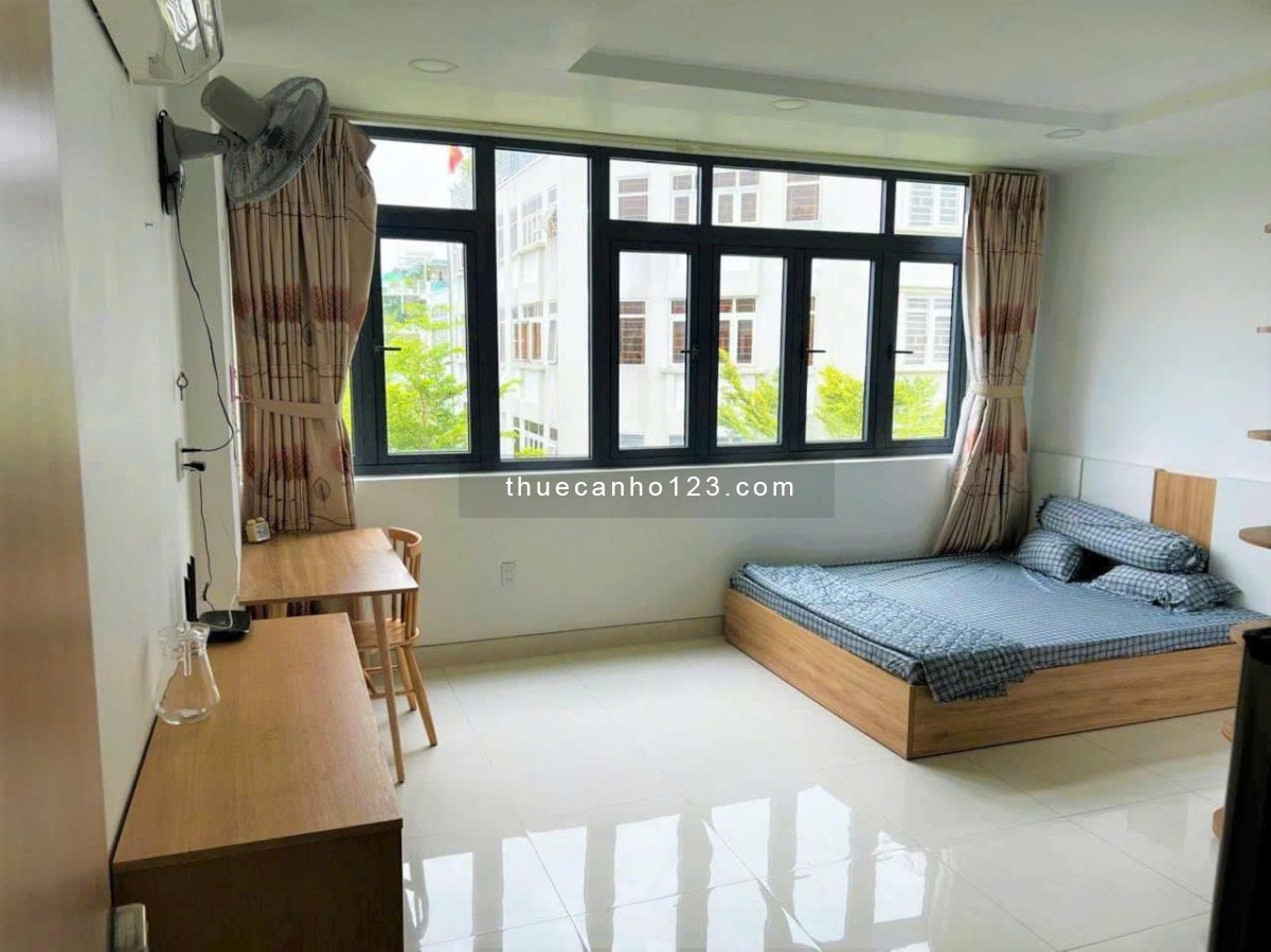 Phòng studio cửa sổ thoáng đối diện đh tdtu, full nội thất nhà mới siêu đẹp