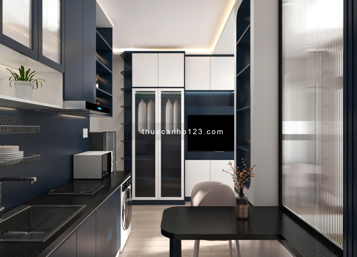 Căn hộ 1 PN new 100%, Full nội thất, máy giặt riêng, Khu dân trí cao, đc nuôi pet, gần Q1,3,Landmark