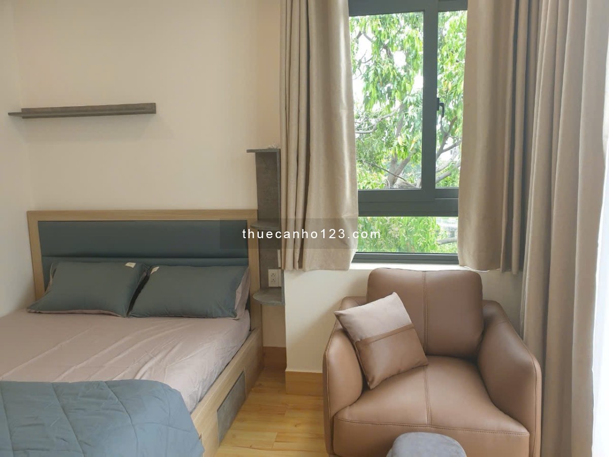 Căn hộ 1Pn ban công view bờ sông, full nội thất, khoá vân tay, gần Quận 1,3,PN,Hutech,Uef,Hồng Bàng