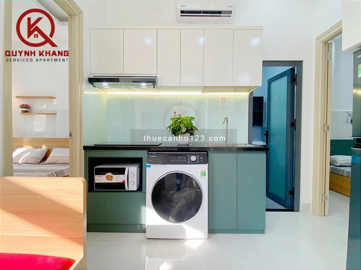 Cho thuê căn 2PN full nội thất view ban công gần Ngã Tư Bảy Hiền quận Tân Bình