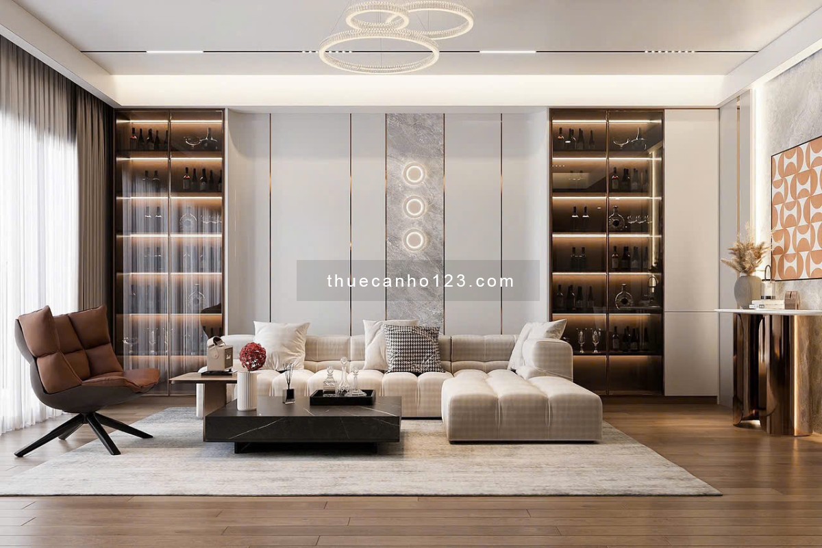 Chính chủ cần cho thuêCHCC 3PN 135m2 full nội thất xịn Căn góc nhìn ra sân vận động. LH 09749998*