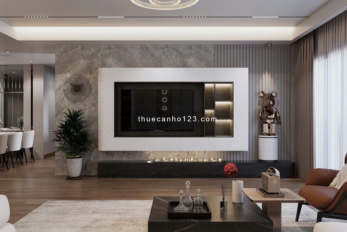 Chính chủ cần cho thuêCHCC 3PN 135m2 full nội thất xịn Căn góc nhìn ra sân vận động. LH 09749998*