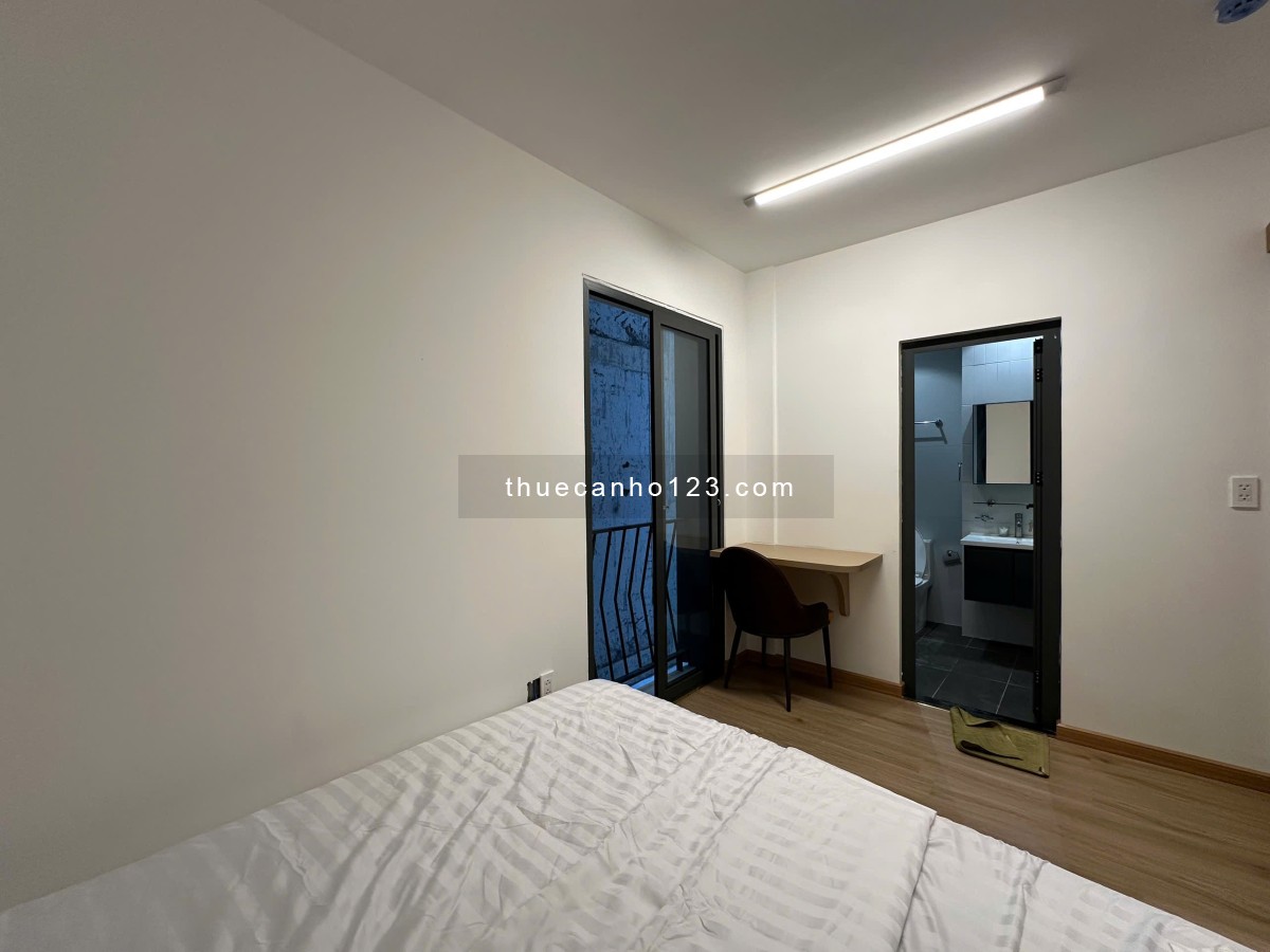Căn Hộ Studio 1Pn ban công, Full nội thất máy giặt riêng, thiết kế thông minh, thang máy, bảo vệ 24