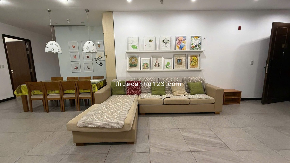 Chung cư Satra Eximland, Phú Nhuận: 3p ngủ, 2wc, NTCB, 22tr/th, 145m2.