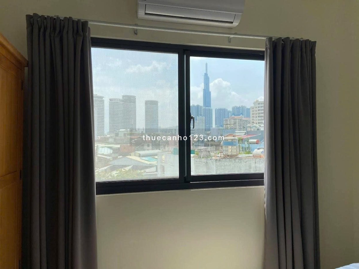 STUDIO Dạng 1Pn tách bếp cửa sổ thoáng view city, Full nội thất, toà nhà thang máy, gần Landmark,Q1