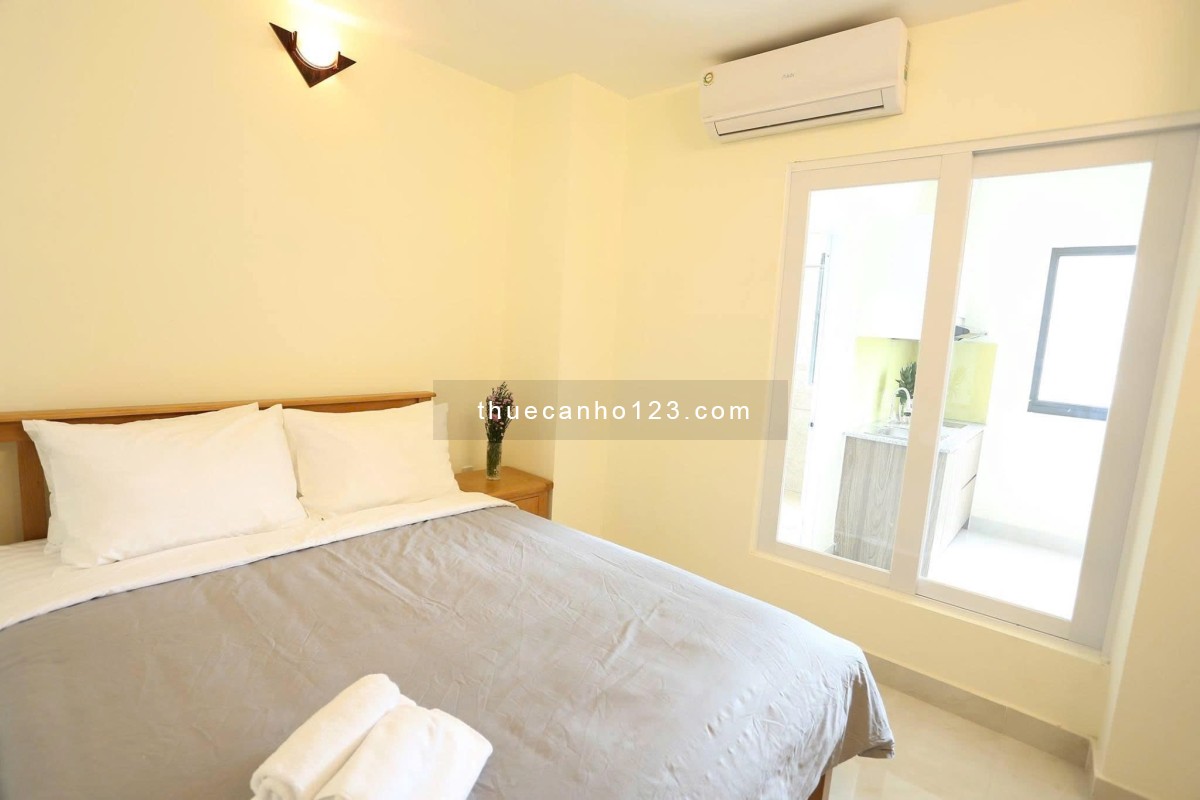 STUDIO Dạng 1Pn tách bếp cửa sổ thoáng view city, Full nội thất, toà nhà thang máy, gần Landmark,Q1