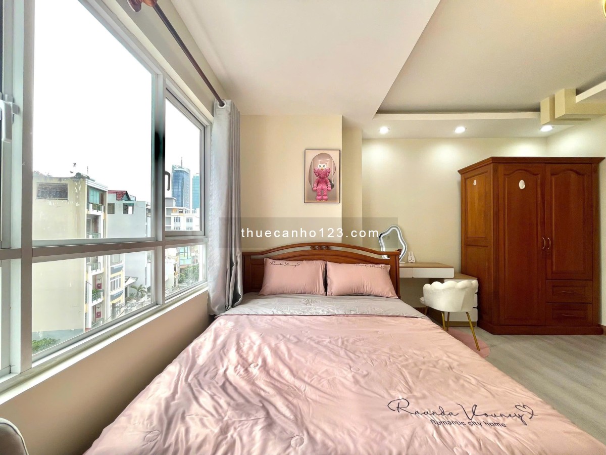 Căn hộ 1PN tách bếp, cửa sổ thoáng, nhiều ánh sáng tự nhiên, Full nội thất, máy giặt riêng, gần Q1,3