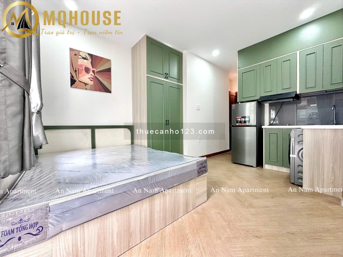 Khai Trương Căn Hộ Quận 1_1PN/Studio mới 100%_Balcony_Máy Giặt Riêng_Gần Chợ Tân Đinh_Phan Xích Long