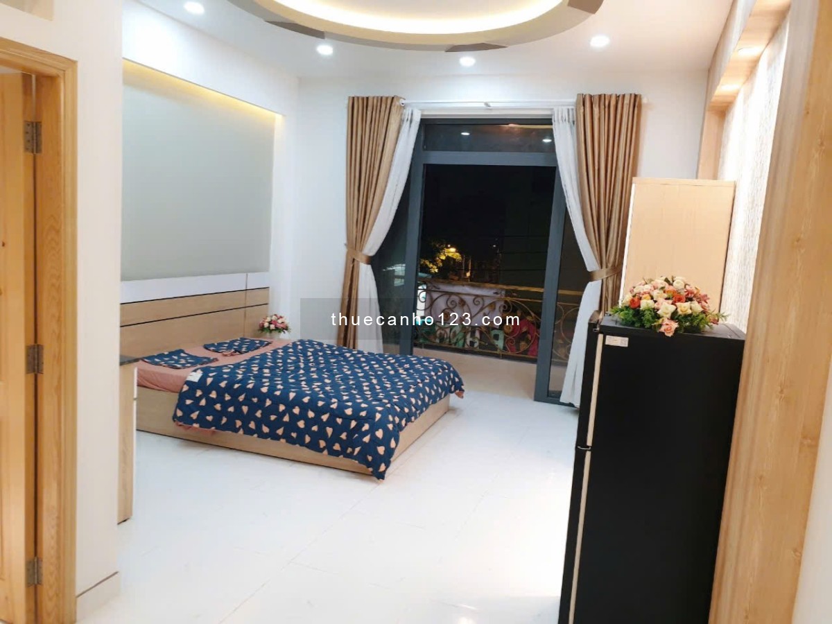 Căn hộ 1Pn ban công rộng thoáng mát, Full nội thất, Gần Q1,3,PN