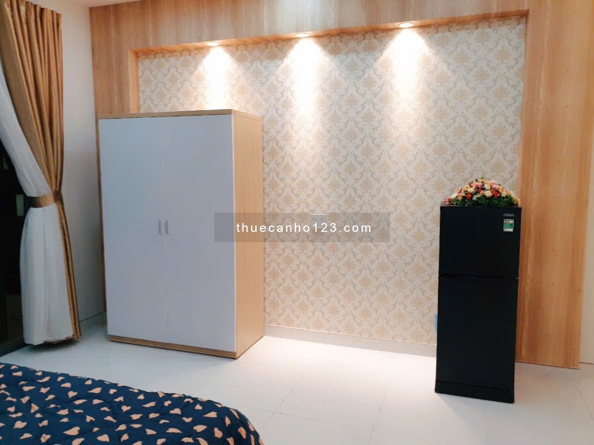 Căn hộ 1Pn ban công rộng thoáng mát, Full nội thất, Gần Q1,3,PN