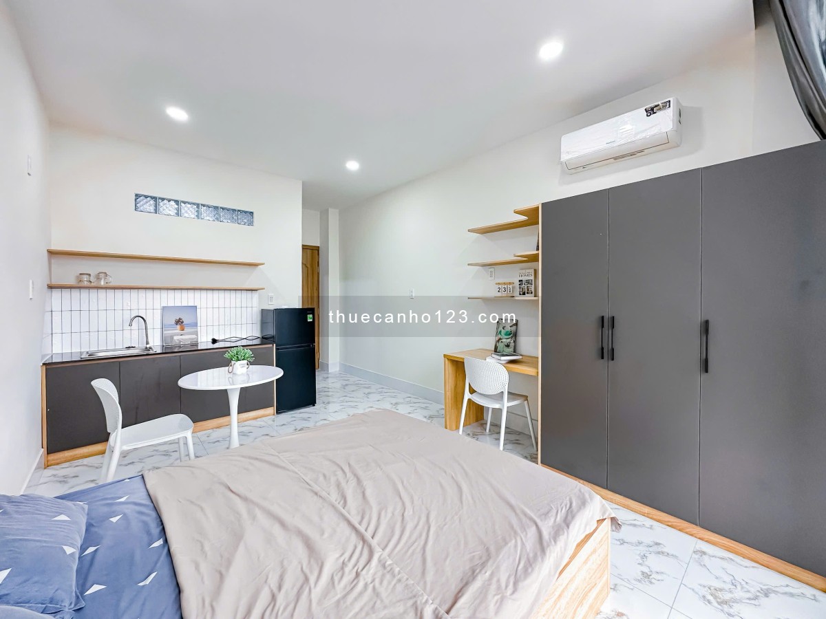 Cho thuê căn hộ Quận 7 - Studio full nội thất, ban công lớn ngay Tân Kiểng - Gần RMIT, Lotte, Sunris