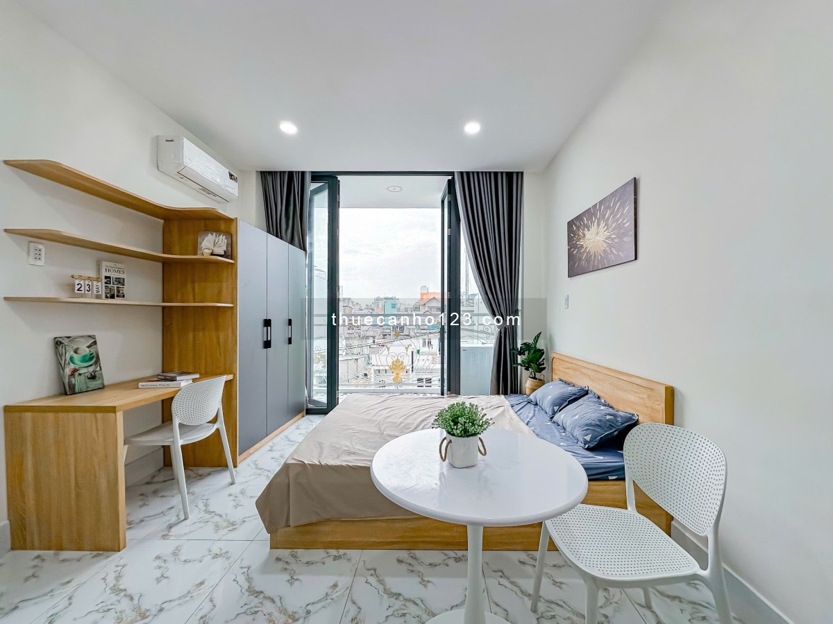 Cho thuê căn hộ Quận 7 - Studio full nội thất, ban công lớn ngay Tân Kiểng - Gần RMIT, Lotte, Sunris