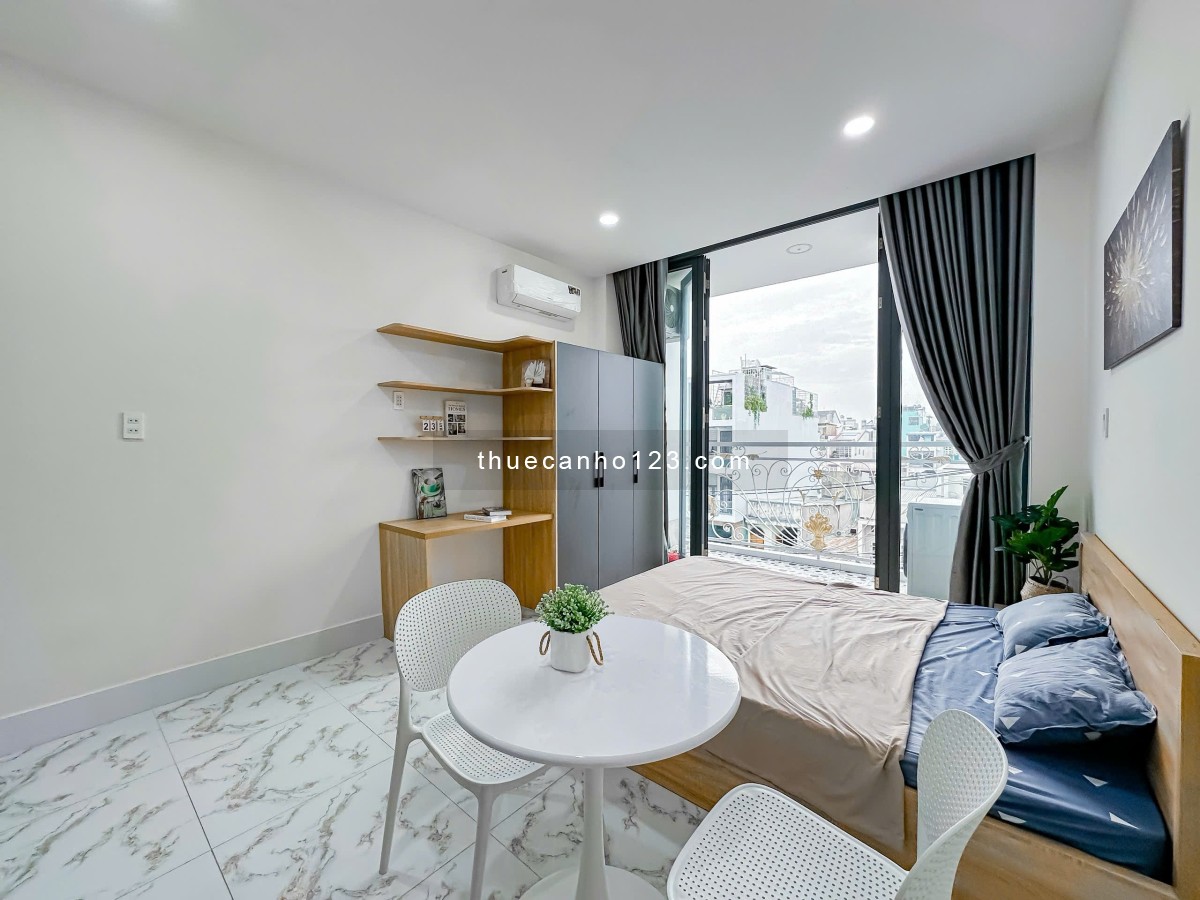 Cho thuê căn hộ Quận 7 - Studio full nội thất, ban công lớn ngay Tân Kiểng - Gần RMIT, Lotte, Sunris