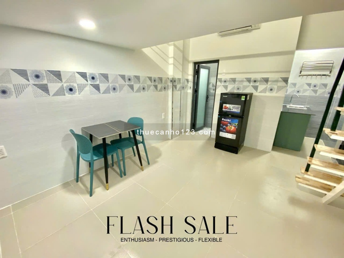 Phòng Duplex full nội thất, gần Điện Biên Phủ, Hàng Xanh, Quận 1