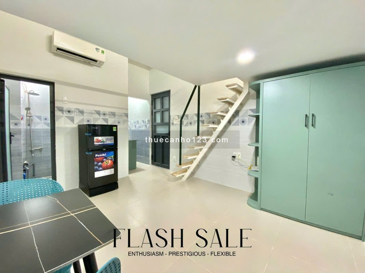 Phòng Duplex full nội thất, gần Điện Biên Phủ, Hàng Xanh, Quận 1