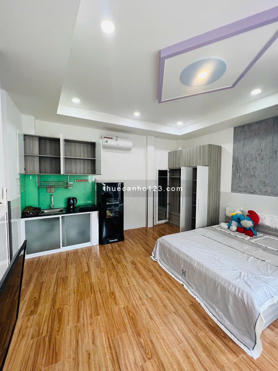 Cho thuê căn hộ Studio Ban công Q4 gần cầu Kênh Tẻ, ĐH Luật, ĐH Nguyễn Tất Thành, cầu Khánh Hội