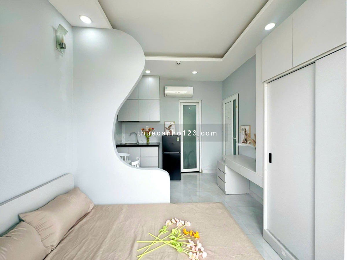 Cho thuê căn hộ ban công tách bếp, đầy đủ nội thất Q1 gần cầu Nguyễn Văn Cừ, Cầu Ông Lãnh, VLU