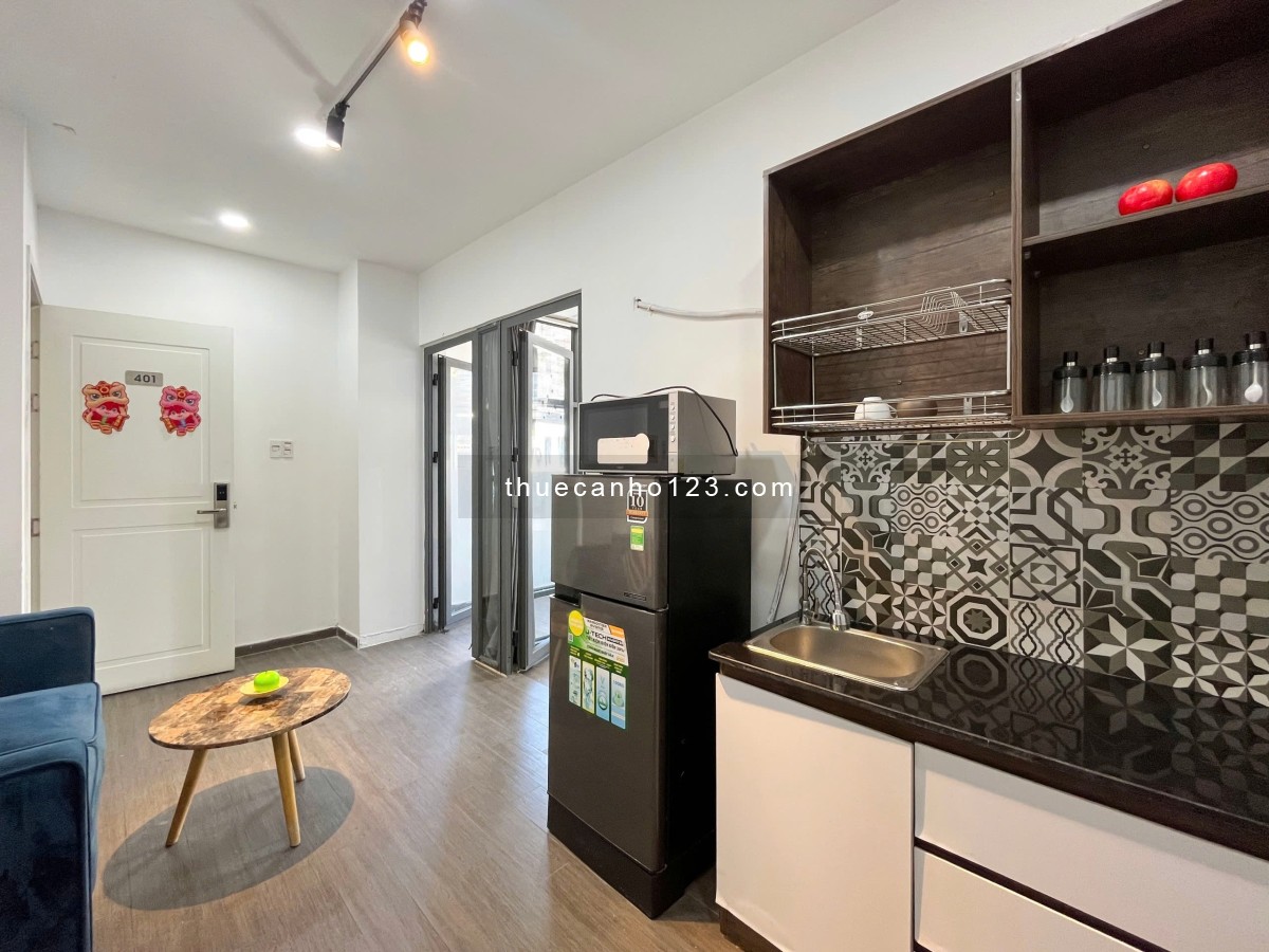  Căn hộ dịch vụ 1PN, 1PK, ban công tách bếp xịn xò ngay trung tâm quận 1