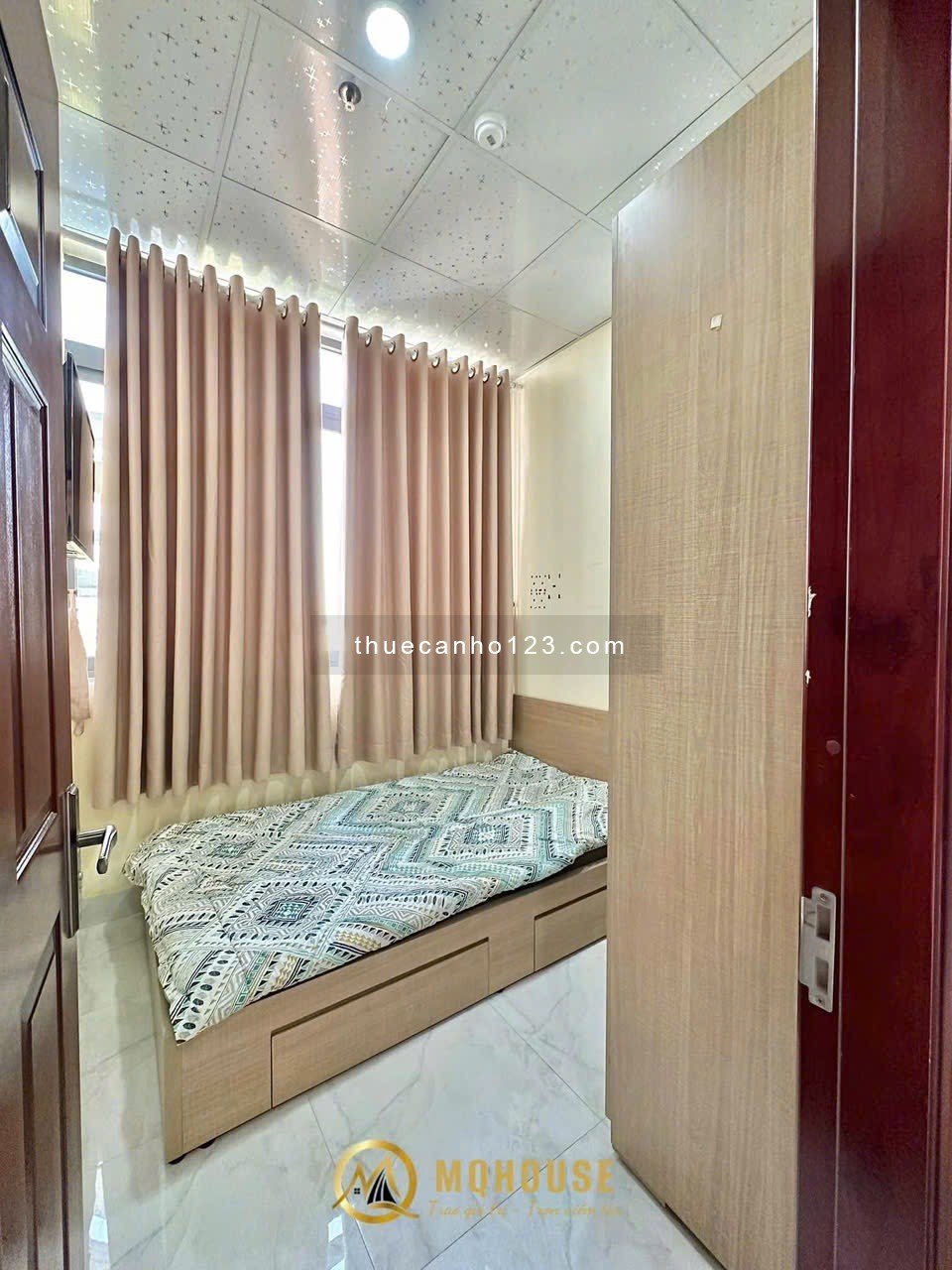 Cho thuê căn hộ 2PN view cửa sổ giá sinh viên cho bà con ở Quận 1Trần Quang Khải, Quận 1