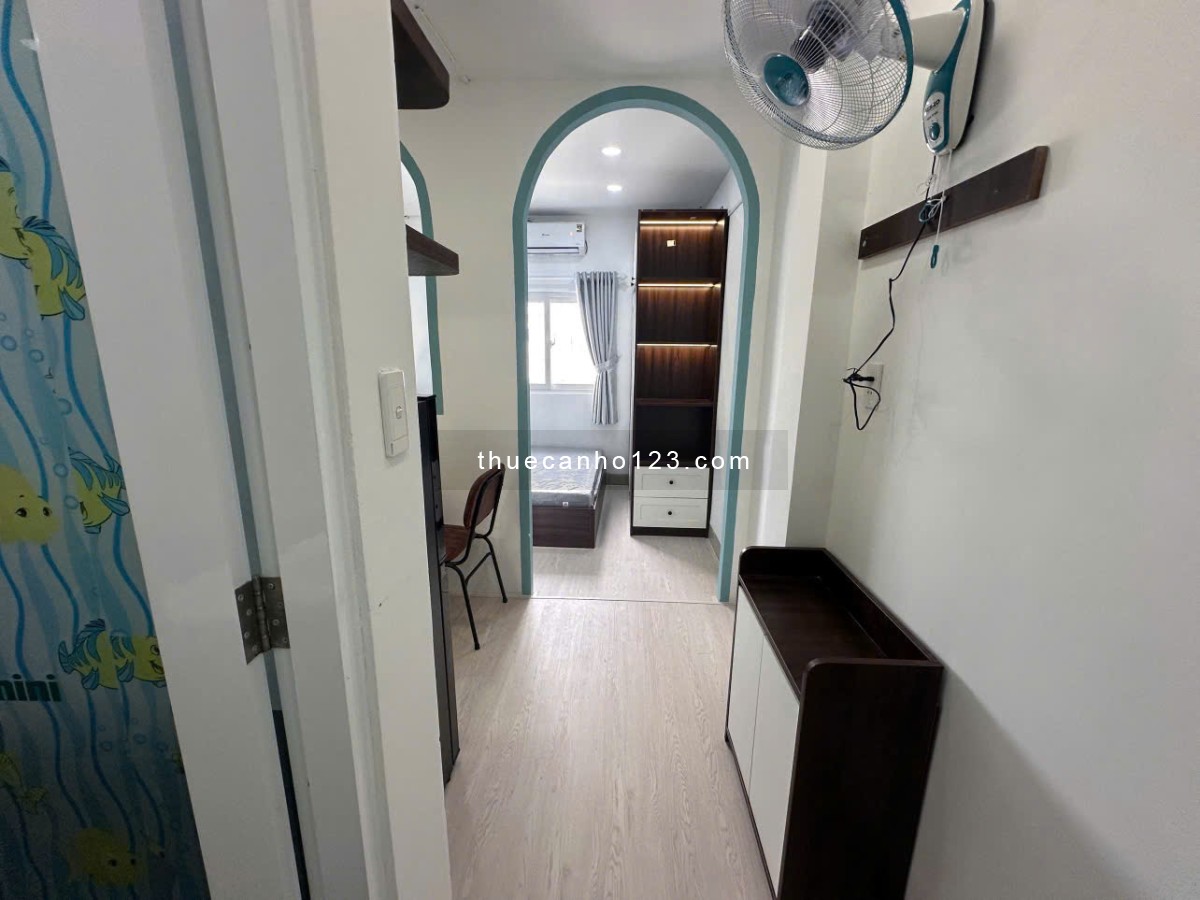 Căn hộ 1 phòng ngủ full nội thất, máy giặt riêng, cửa sổ rộng tại Bình Thạnh – gần Phan Đăng Lưu