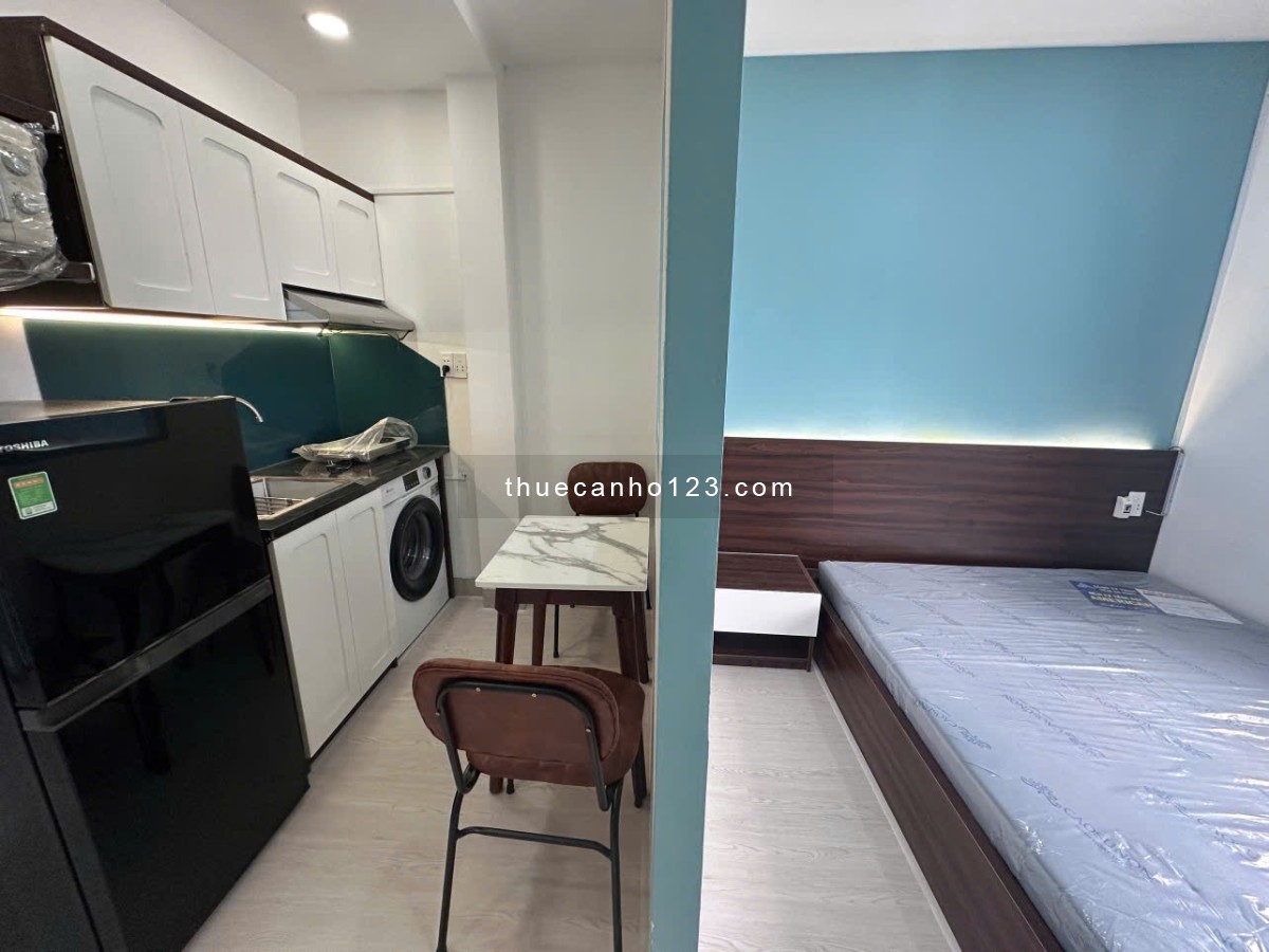 Căn hộ 1 phòng ngủ full nội thất, máy giặt riêng, cửa sổ rộng tại Bình Thạnh – gần Phan Đăng Lưu